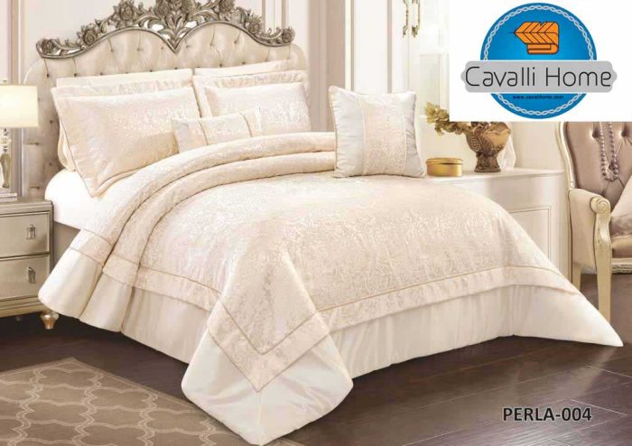 سرویس روتختی کاوالی هوم مدل سفید صدفی Perla