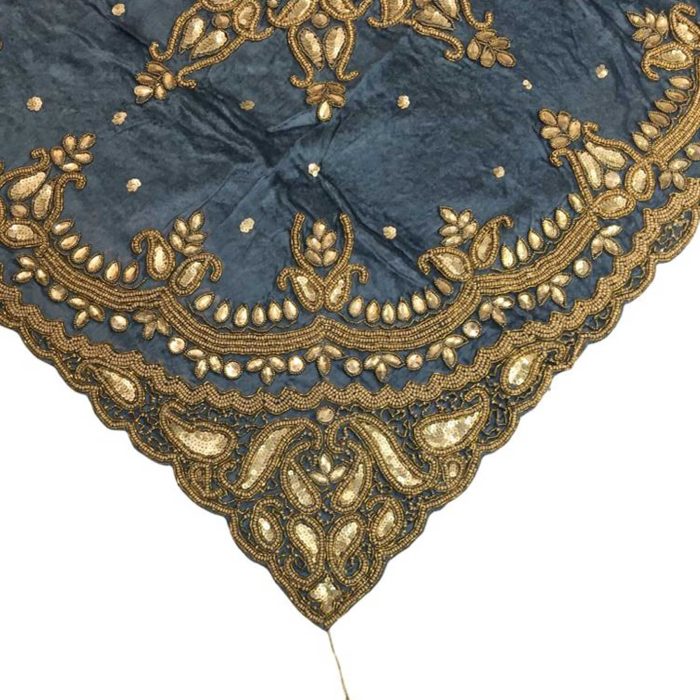 رومیزی مهره دوزی دست دوز مخمل کاوالی هوم - Image 3