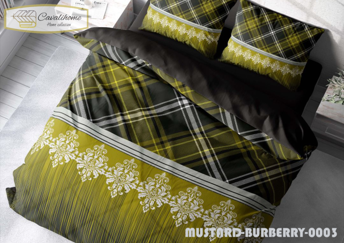 روتختی چاپی کاوالی هوم مدل MUSTARD-BUTBERRY